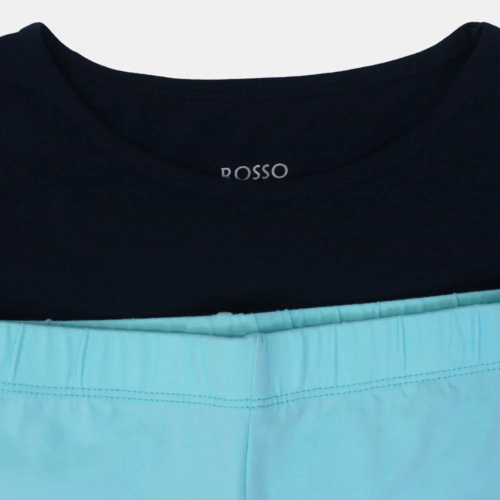 Girls Cotton Pajama Set - Cute Heart Design