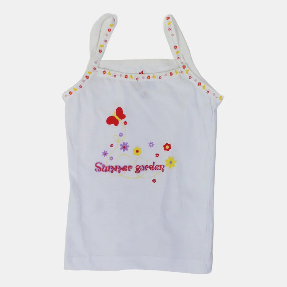 Girls Sleeveless Undershirt – White