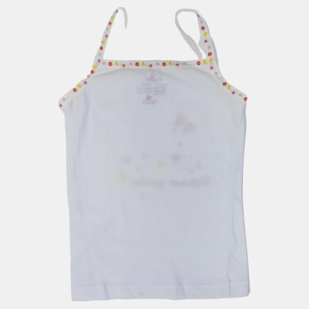Girls Sleeveless Undershirt – White