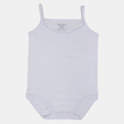 Baby Girls Underwear White Cotton  Bodysuit (Sleeveless)