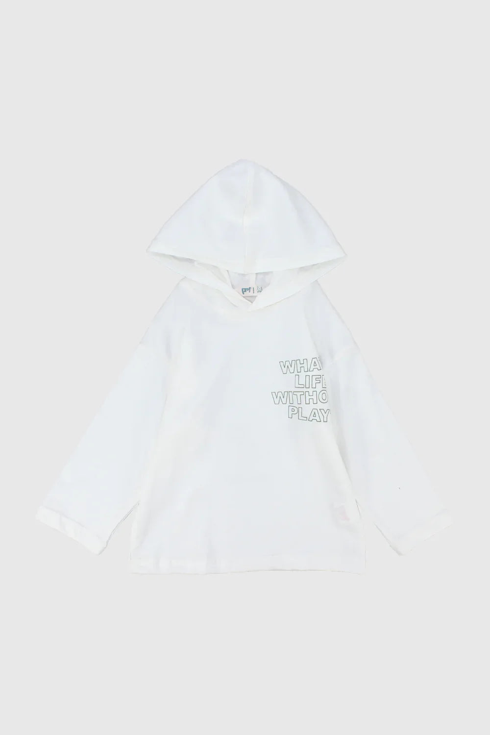 "What's Life Without Play" Long-Sleeved Hooded T-Shirt
