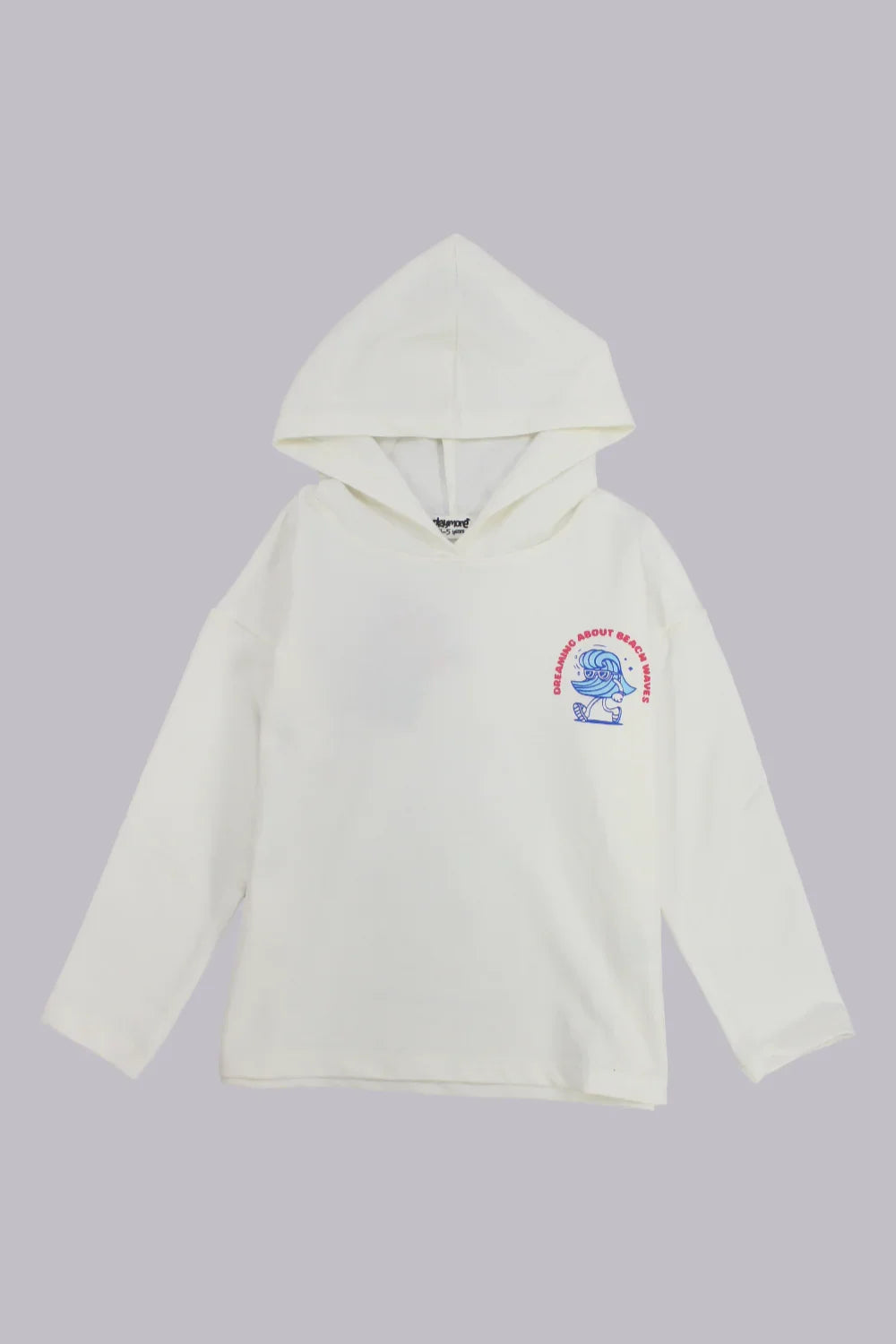 Unisex Beach Waves Long-Sleeved Hooded T-Shirt