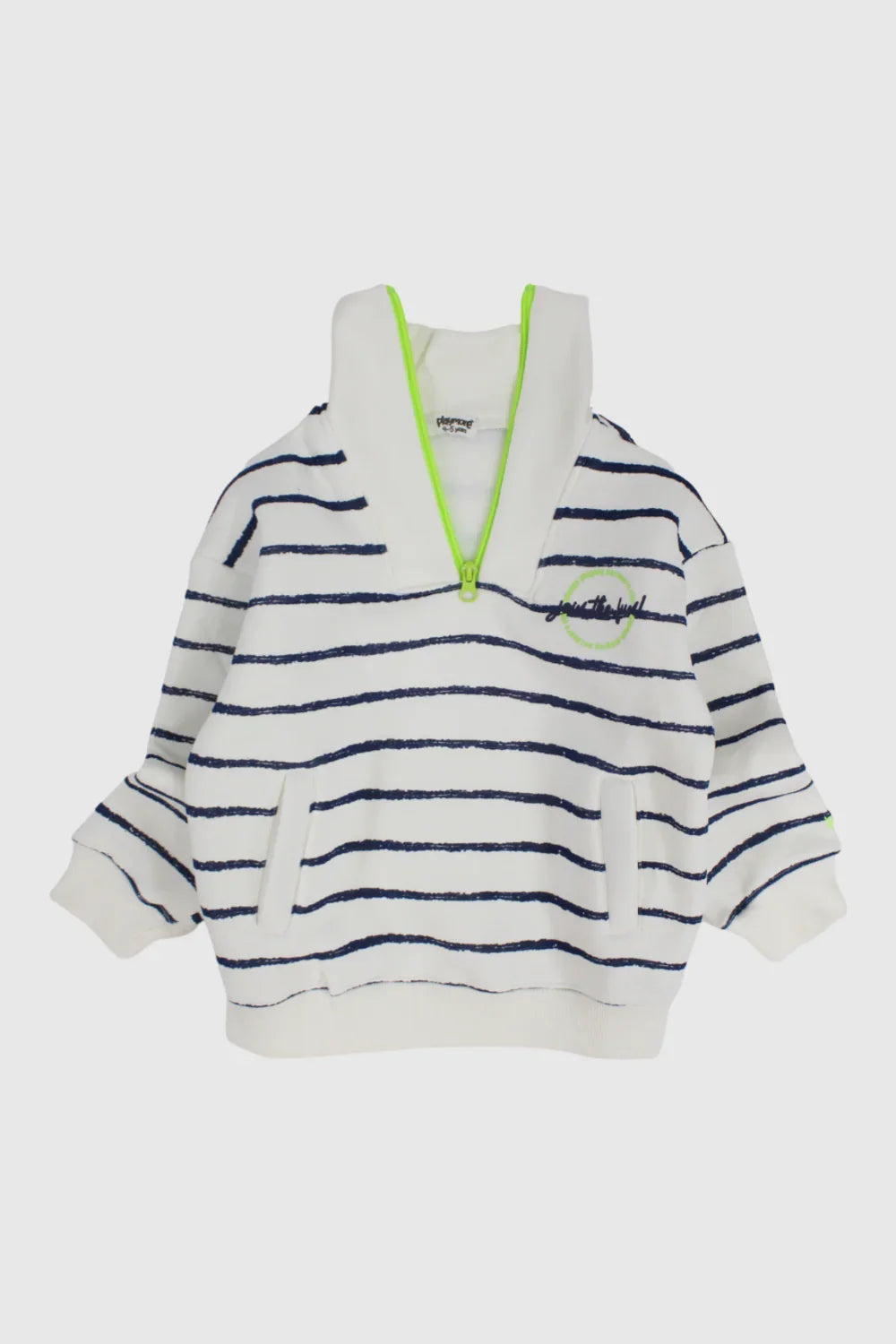 Unisex Striped Long-Sleeved Sweatshirt