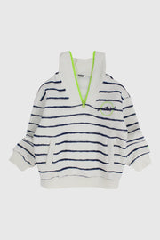 Unisex Striped Long-Sleeved Sweatshirt