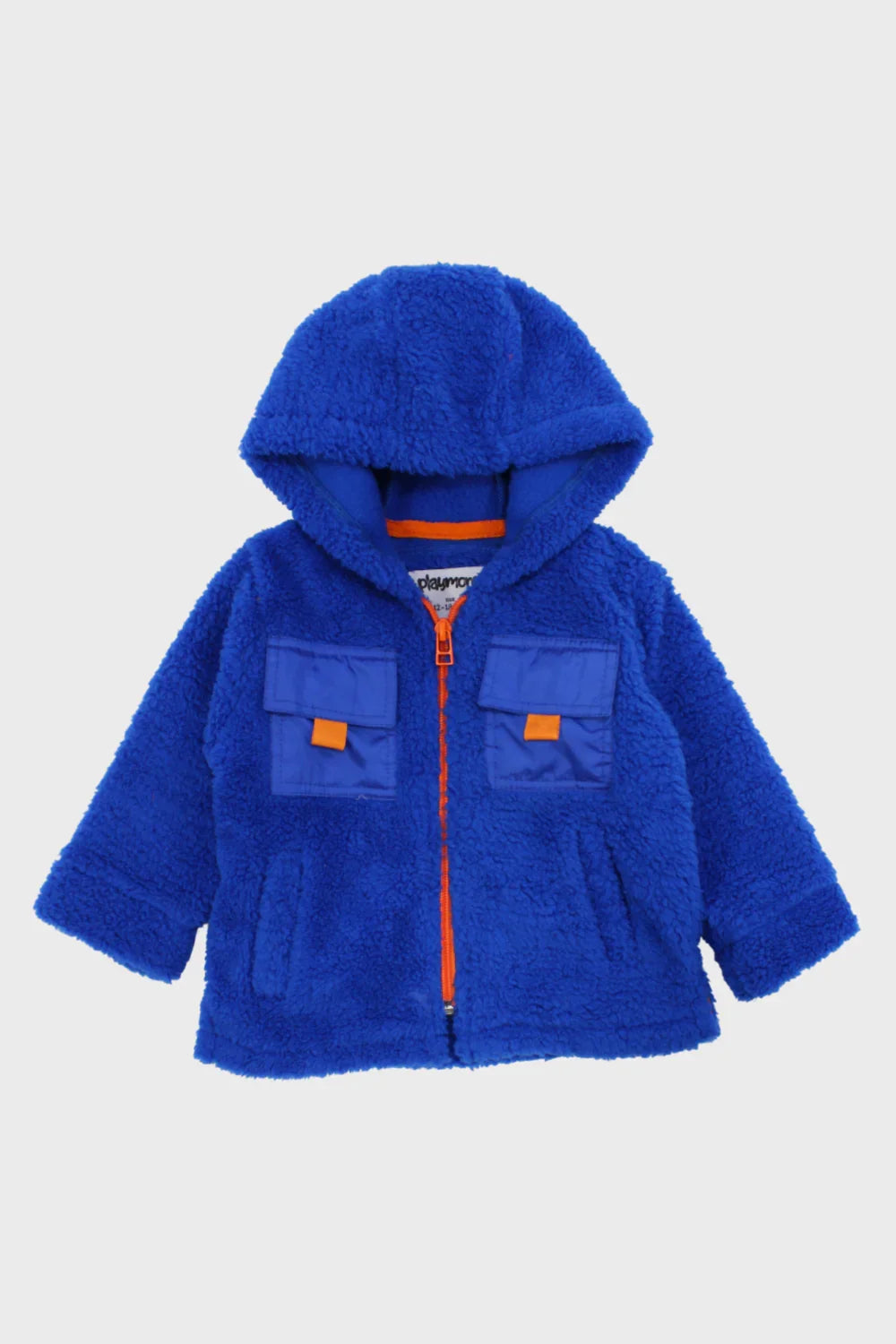 Unisex Blue Long-Sleeved Teddy Jacket