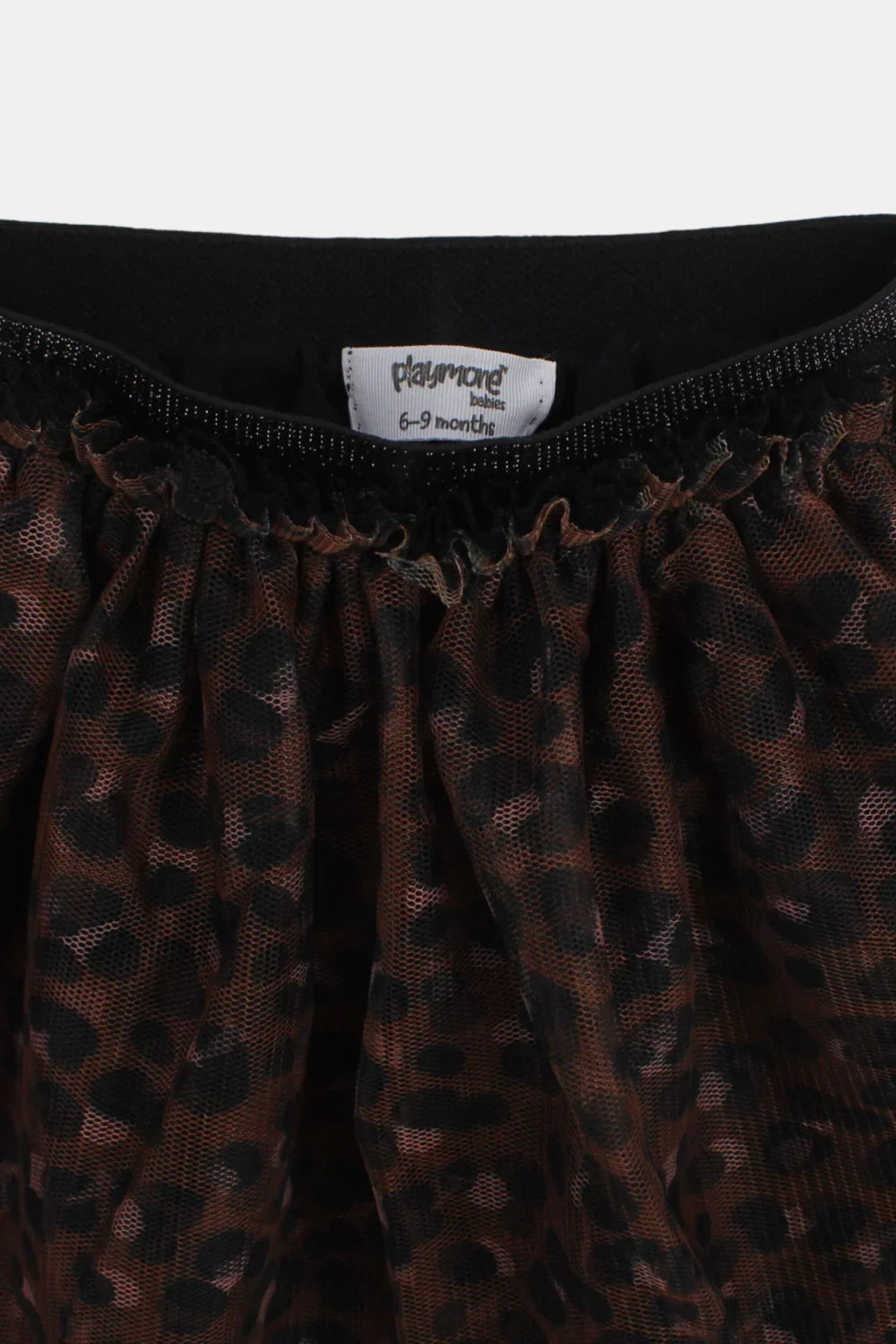 Baby Girls Tulle Skirt – Black & Brown Printed