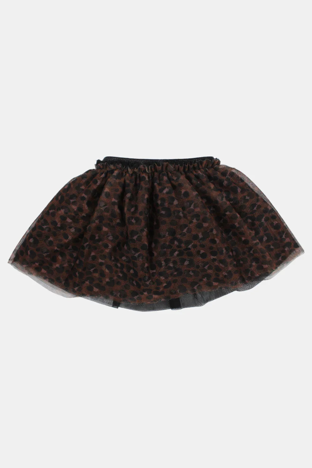 Baby Girls Tulle Skirt – Black & Brown Printed