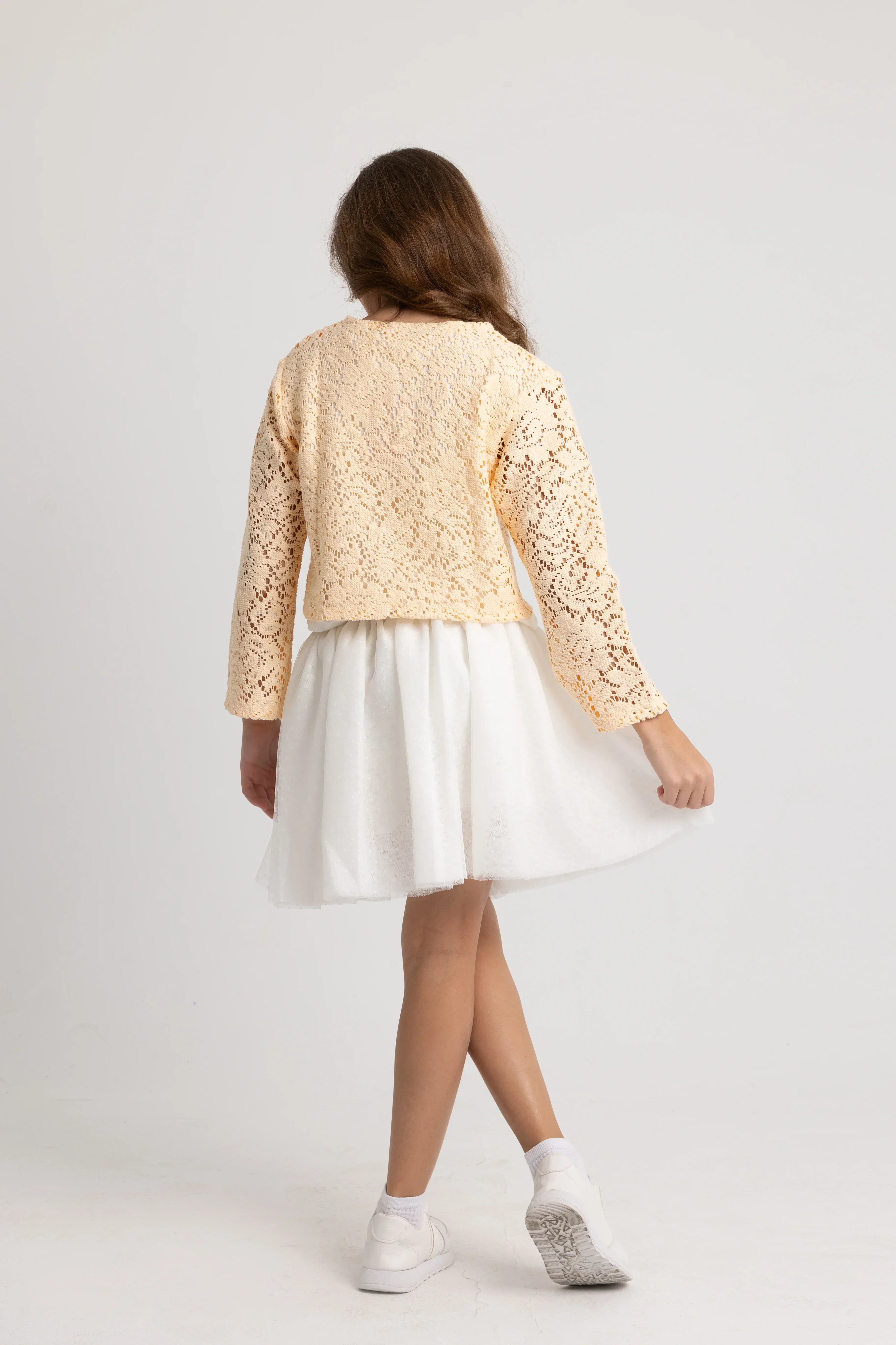 Girls Lace Blouse – Beige
