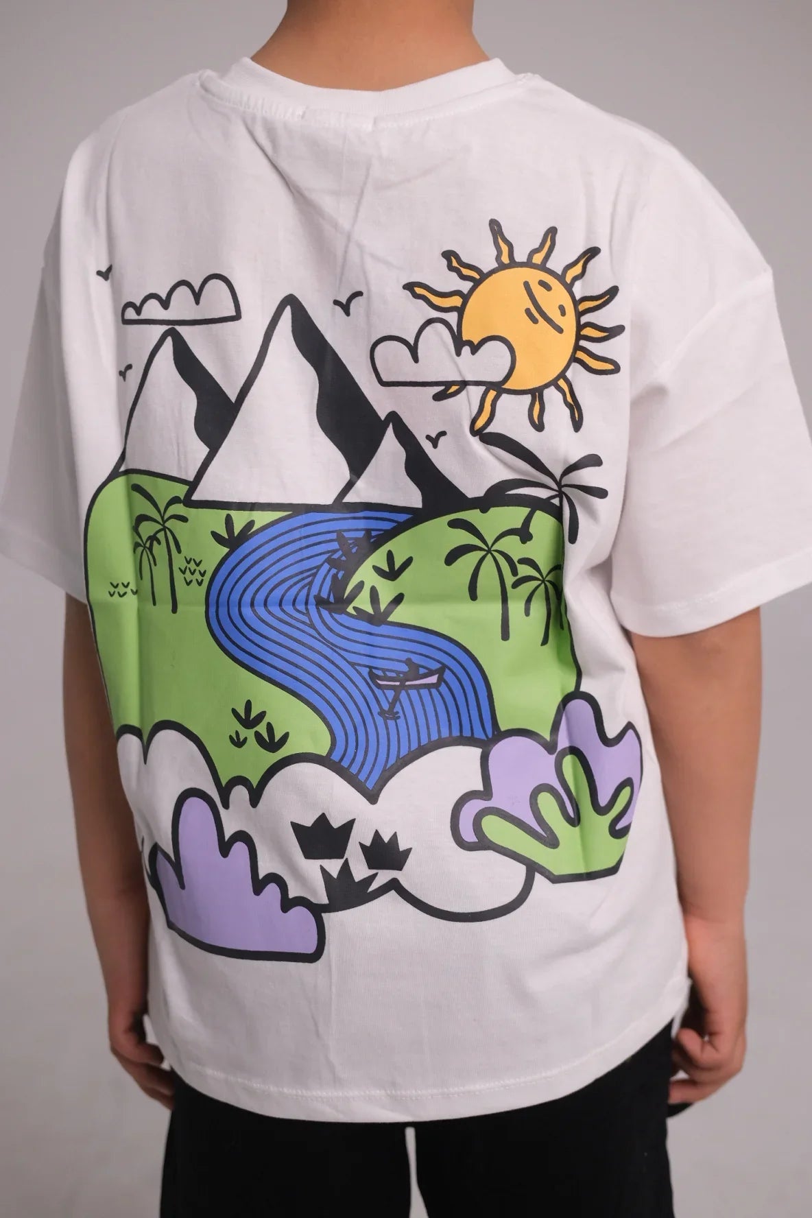 Unisex "Pyramids" Short-Sleeved T-Shirt – White