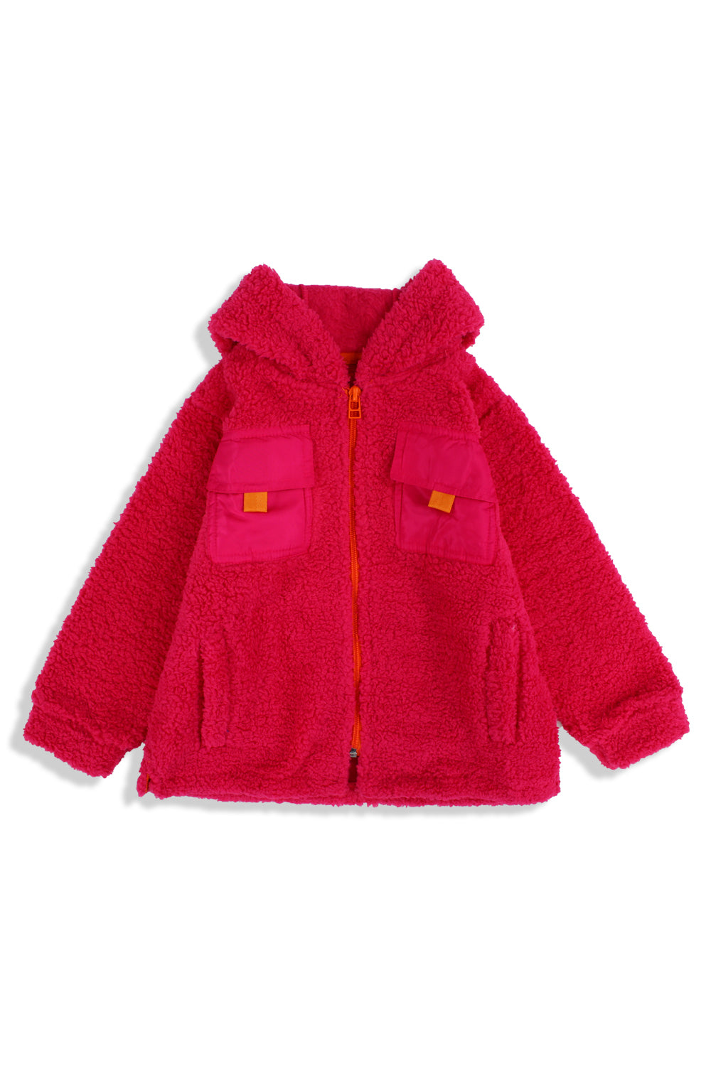 Unisex Fleeced Teddy Jacket – Fuchsia