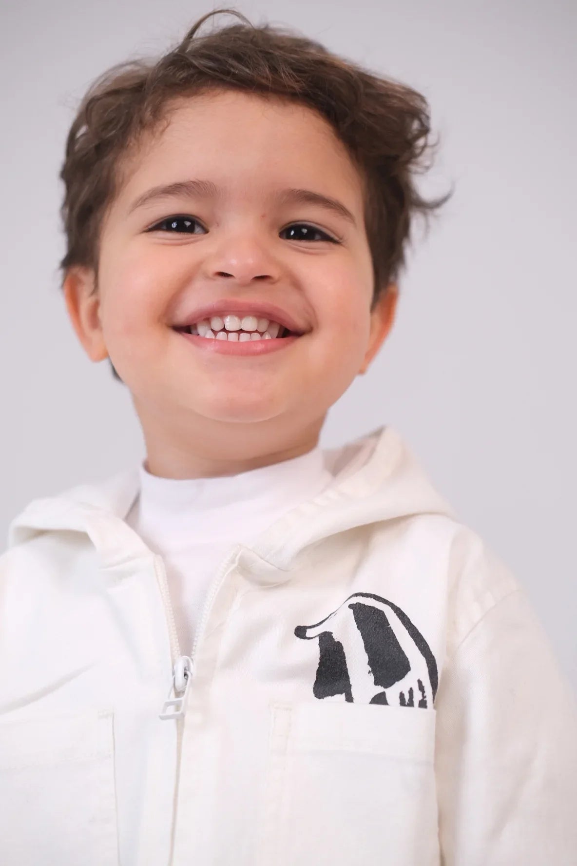 Unisex Baby Gabardine Jacket – Offwhite