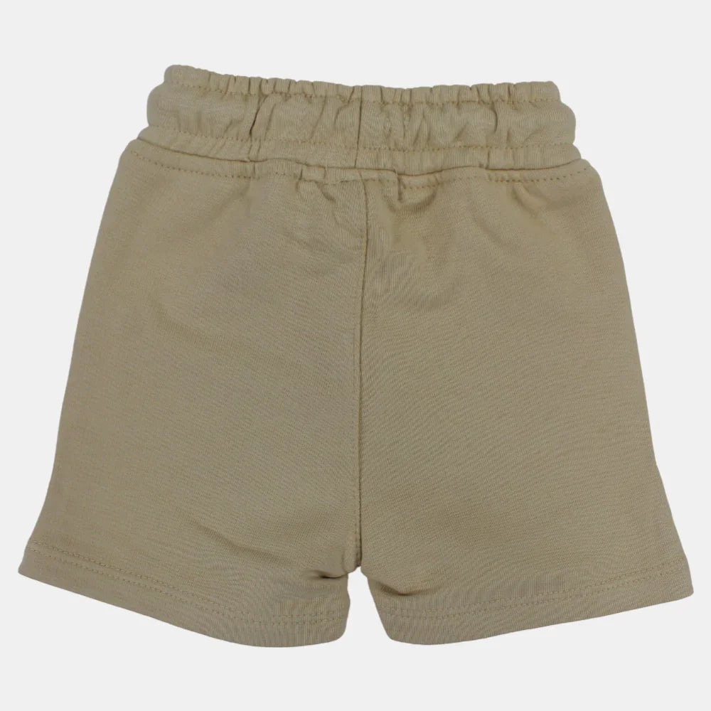 Unisex Baby Cotton Shorts – Beige