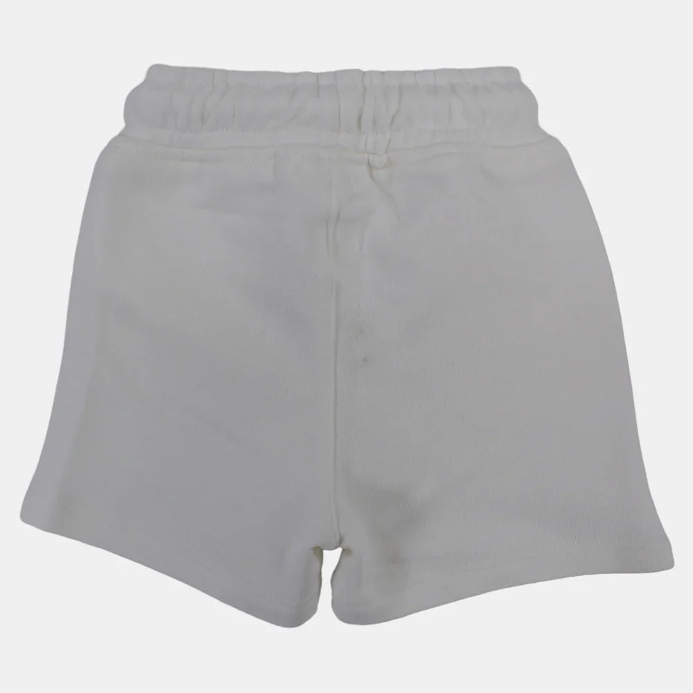 Unisex Baby Cotton Shorts – Offwhite