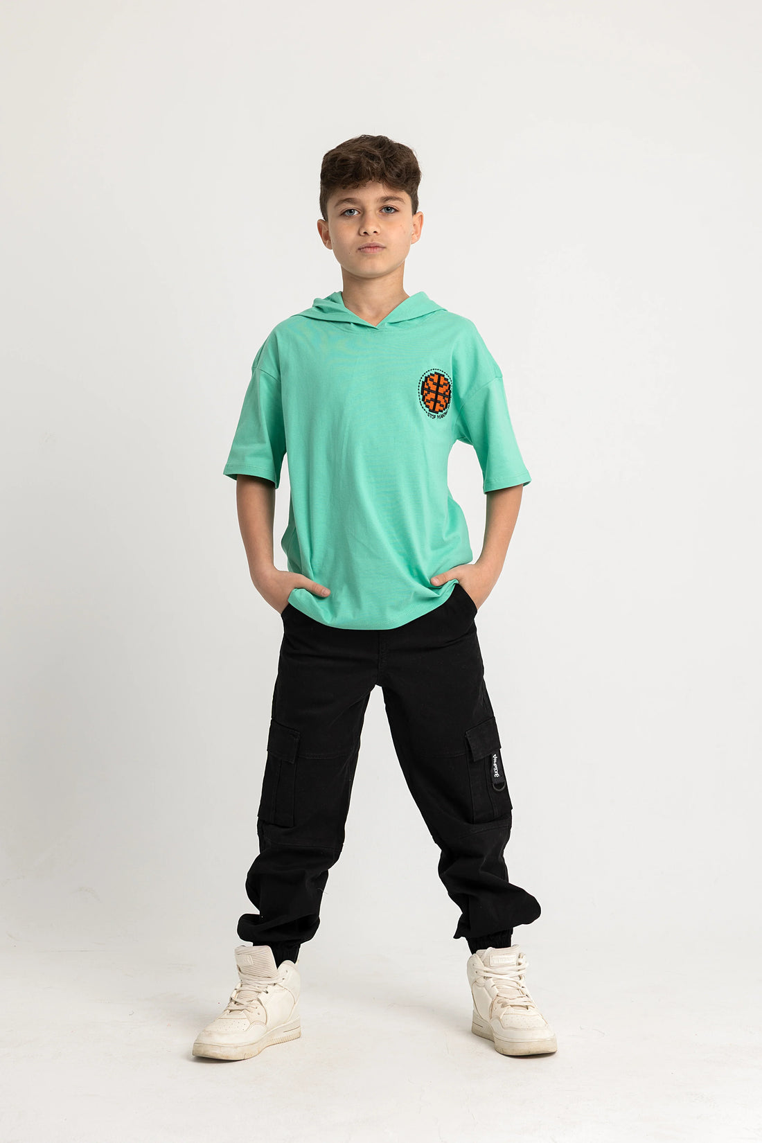 Unisex Short-Sleeved Cotton Hooded T-Shirt – Mint "Stop Making Sense" Design - Clothing - Playmore