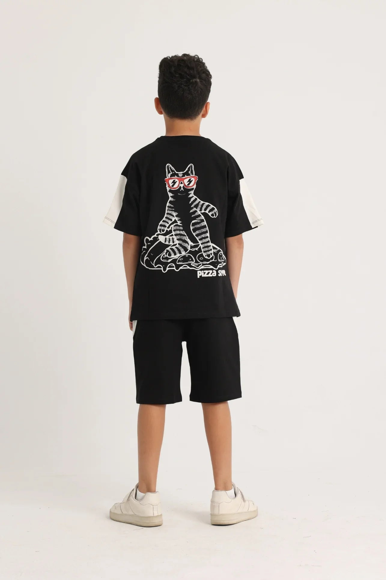 Unisex Kids Cotton Outfit Set – Black