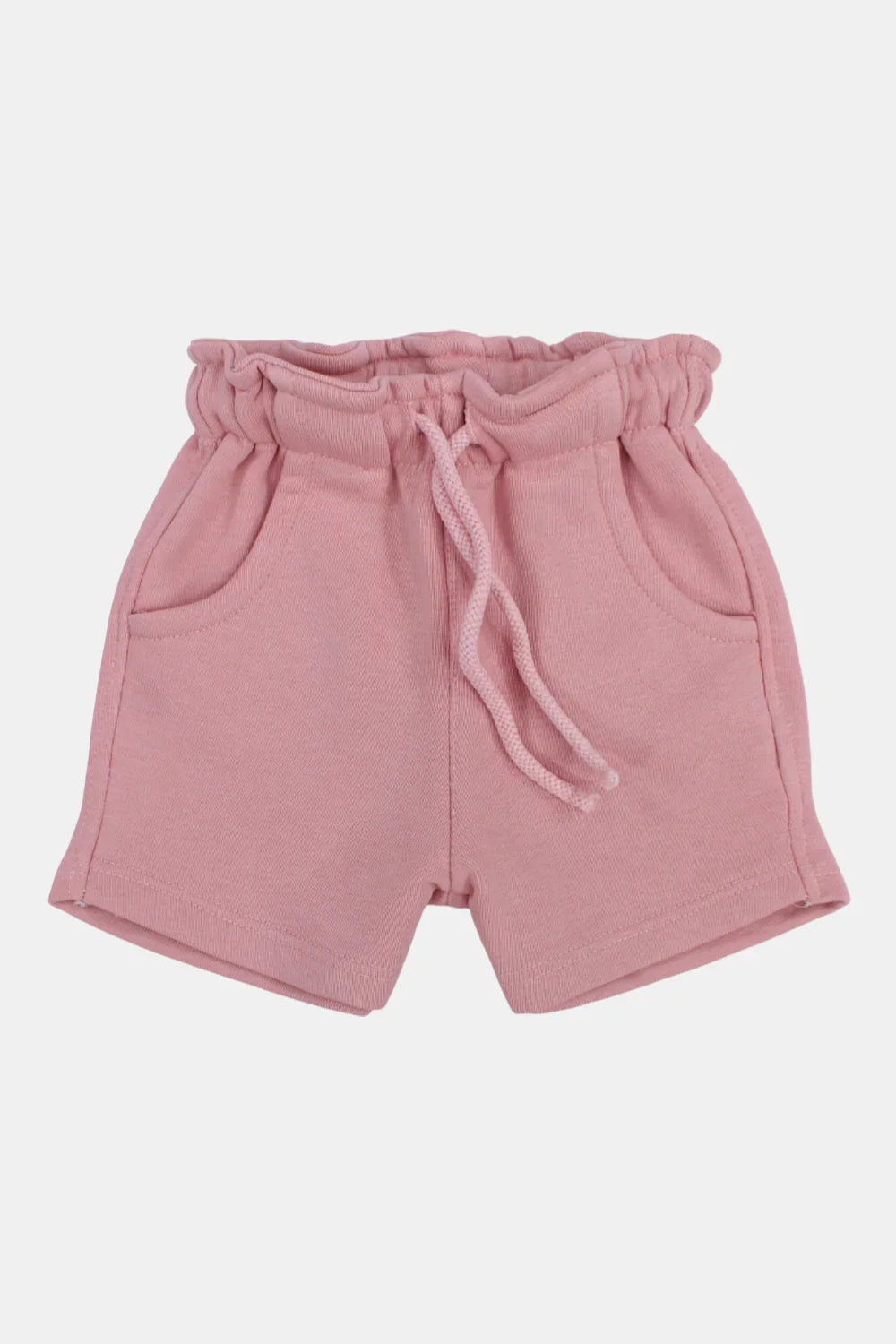 Unisex Baby Dusty Pink Cotton Shorts