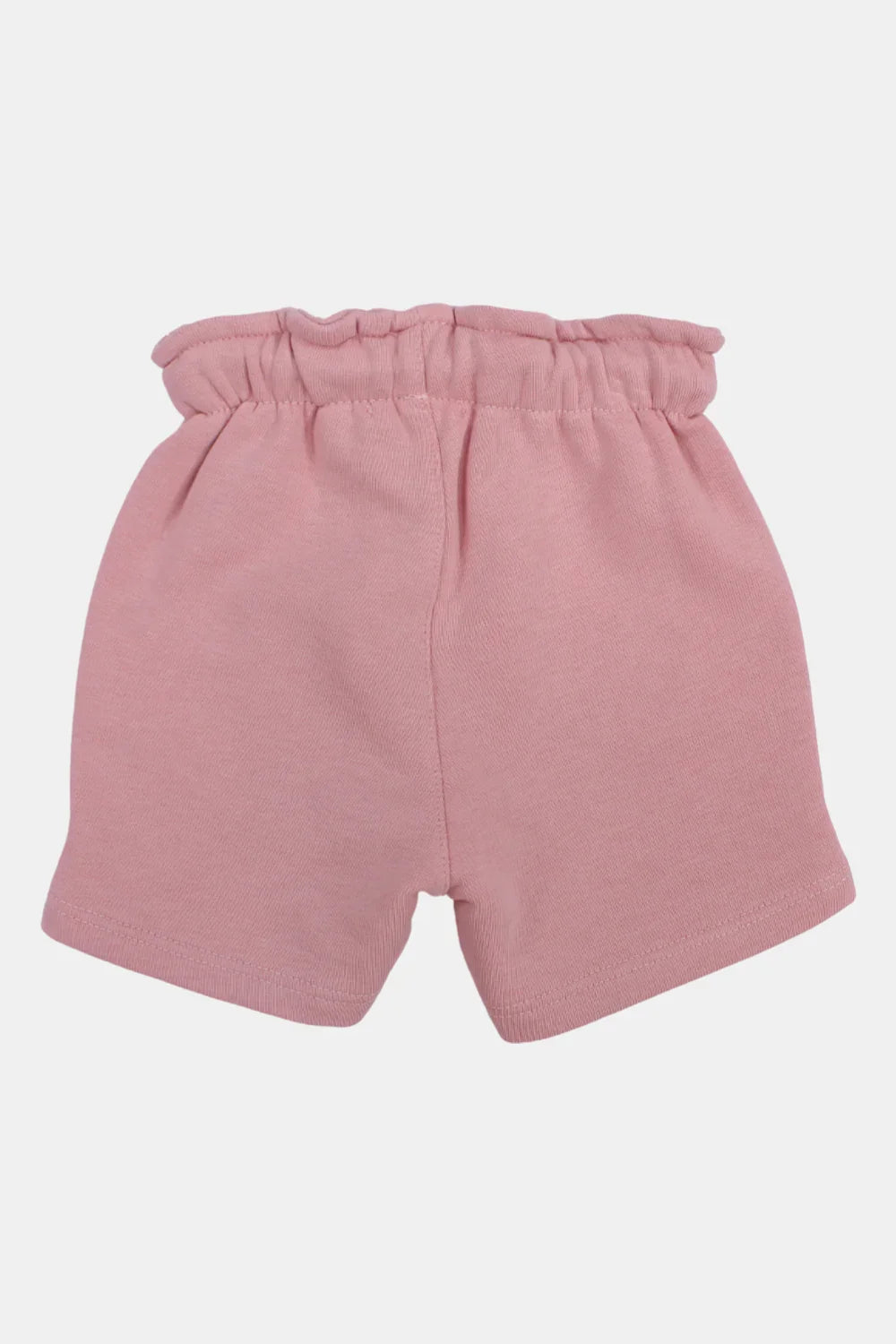 Unisex Baby Dusty Pink Cotton Shorts