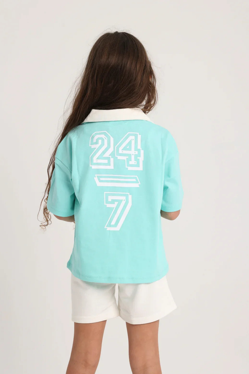 Unisex Kids Cotton T-Shirt – Aqua "PLAYMORE"