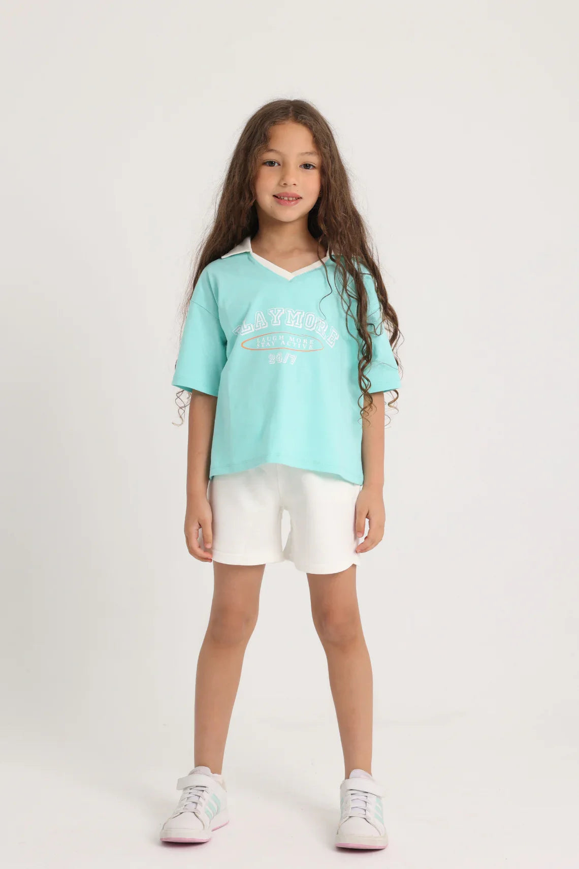 Unisex Kids Cotton T-Shirt – Aqua "PLAYMORE"