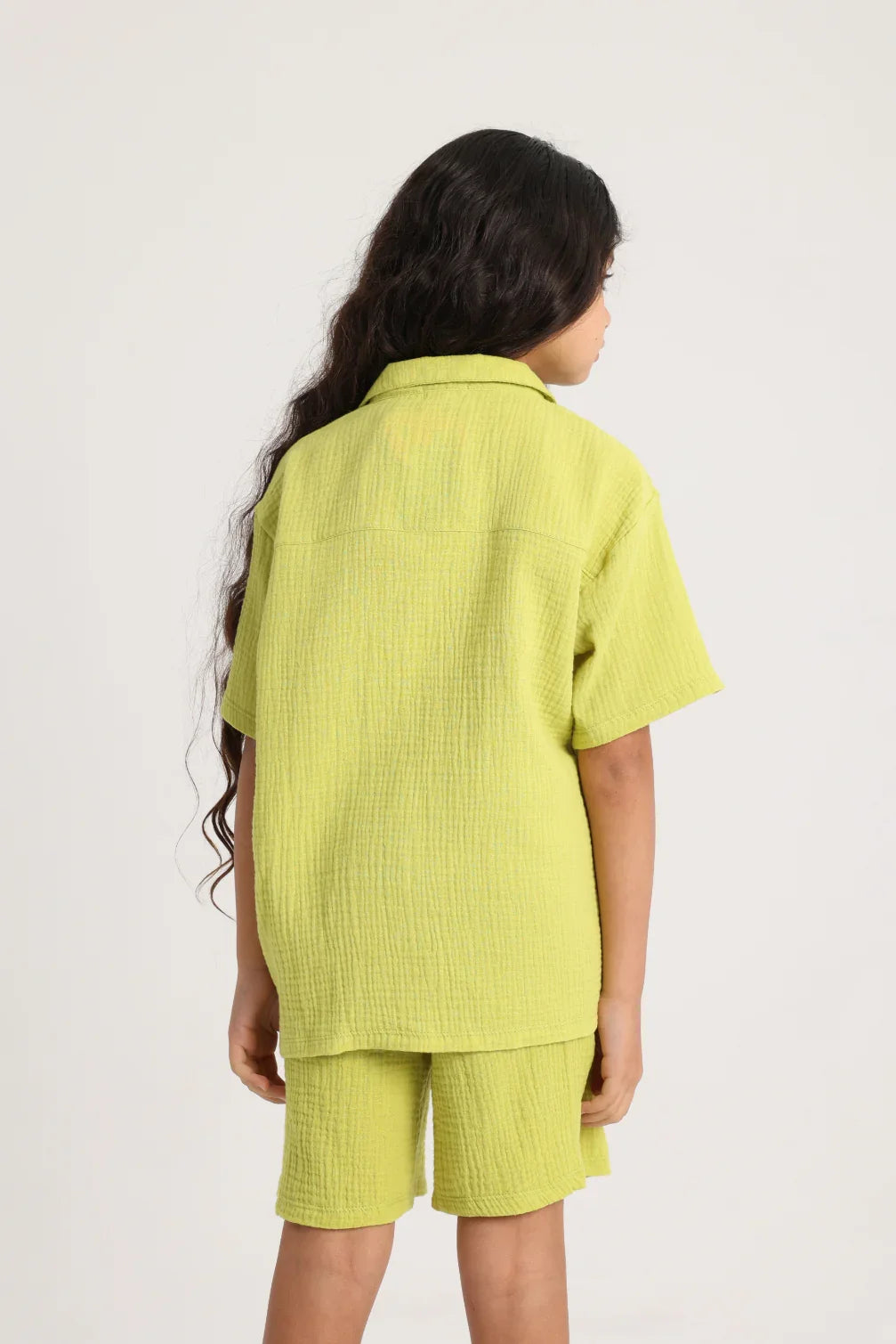 Unisex Kids Light Green Cotton Outfit Set