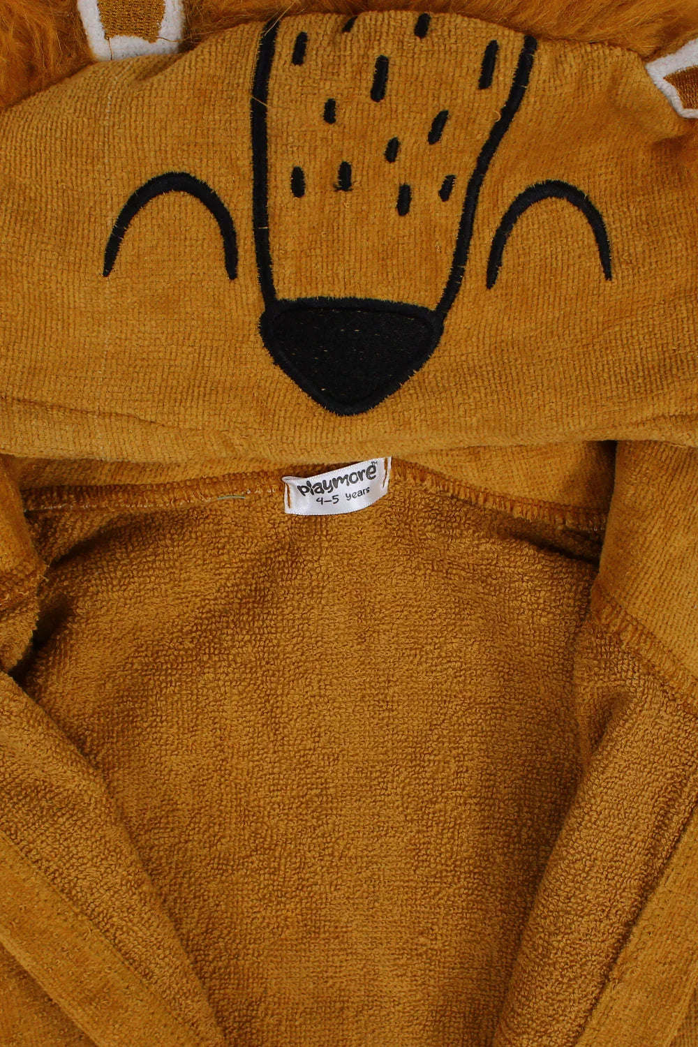 Unisex Plush Swim Robe – Brown with Lion Design