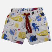 Baby Boys Swimsuit – Beige with Fish Print