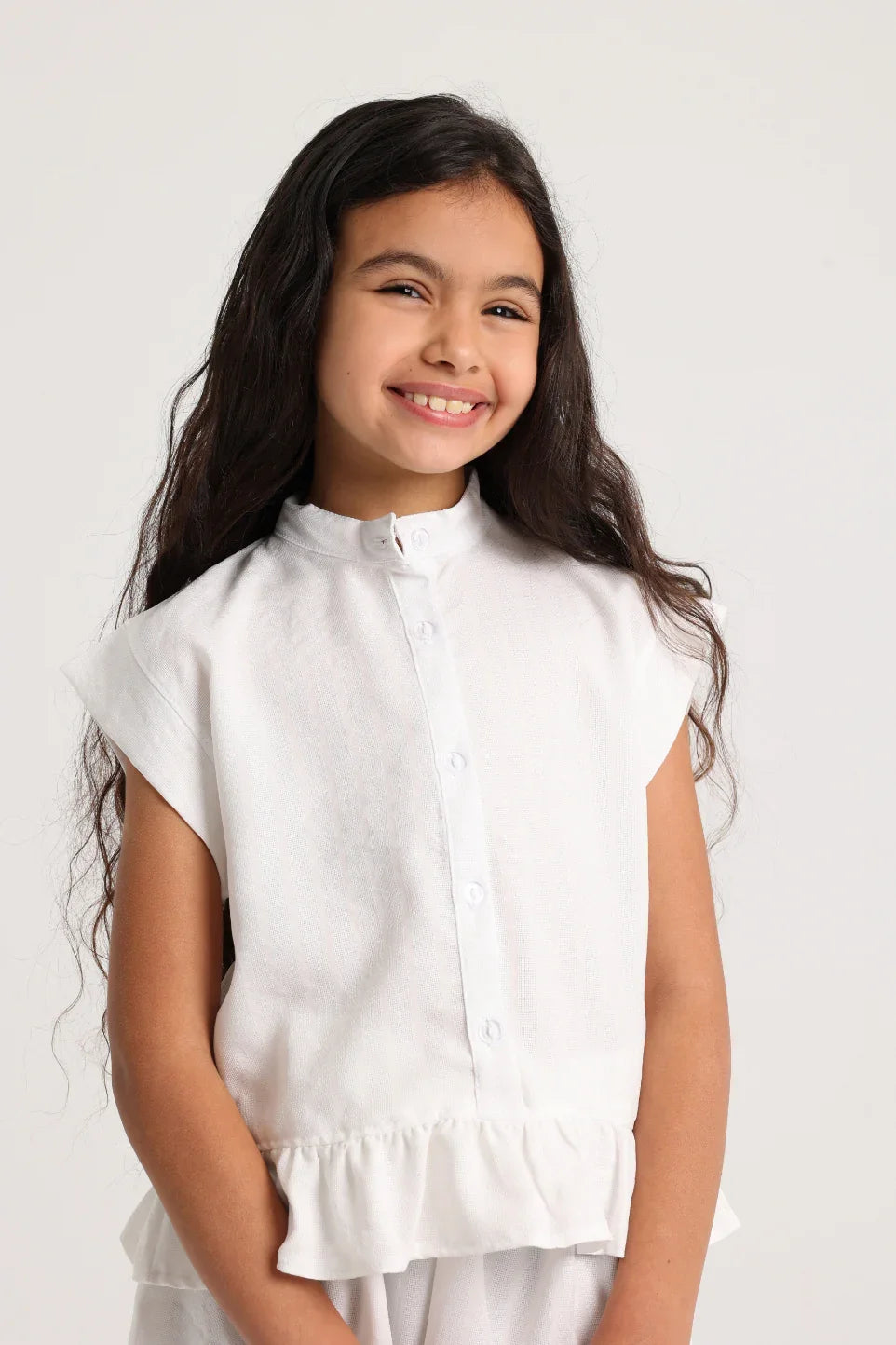 Girls Blouse – Off-White - Clothing - Playmore