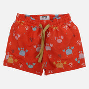 Baby Boys Swimsuit – Orange with Crabs Print