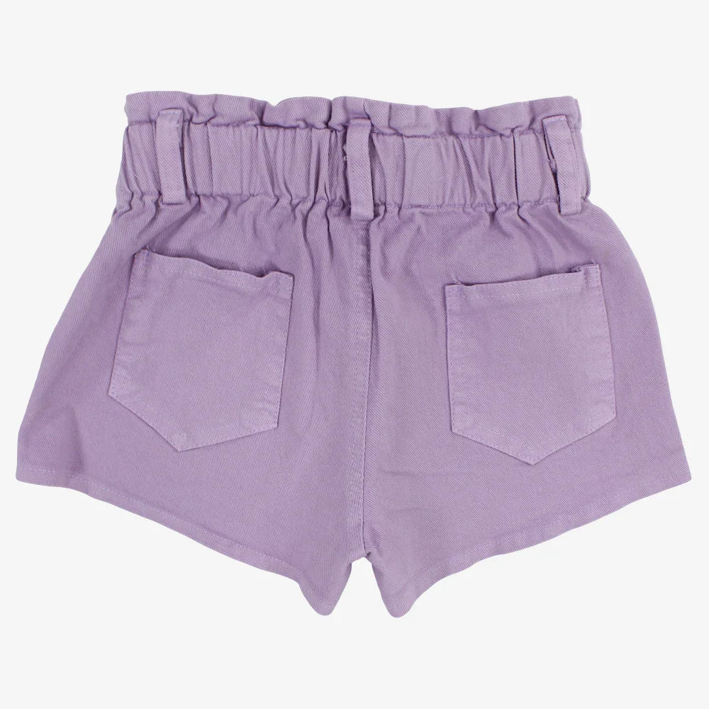 Girls Gabardine Shorts – Purple