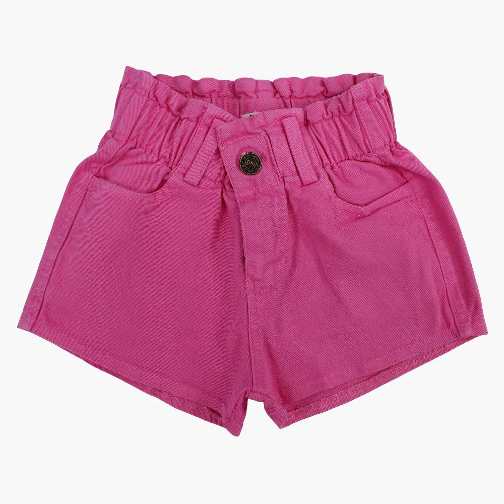 Girls Gabardine Shorts – Fuchsia