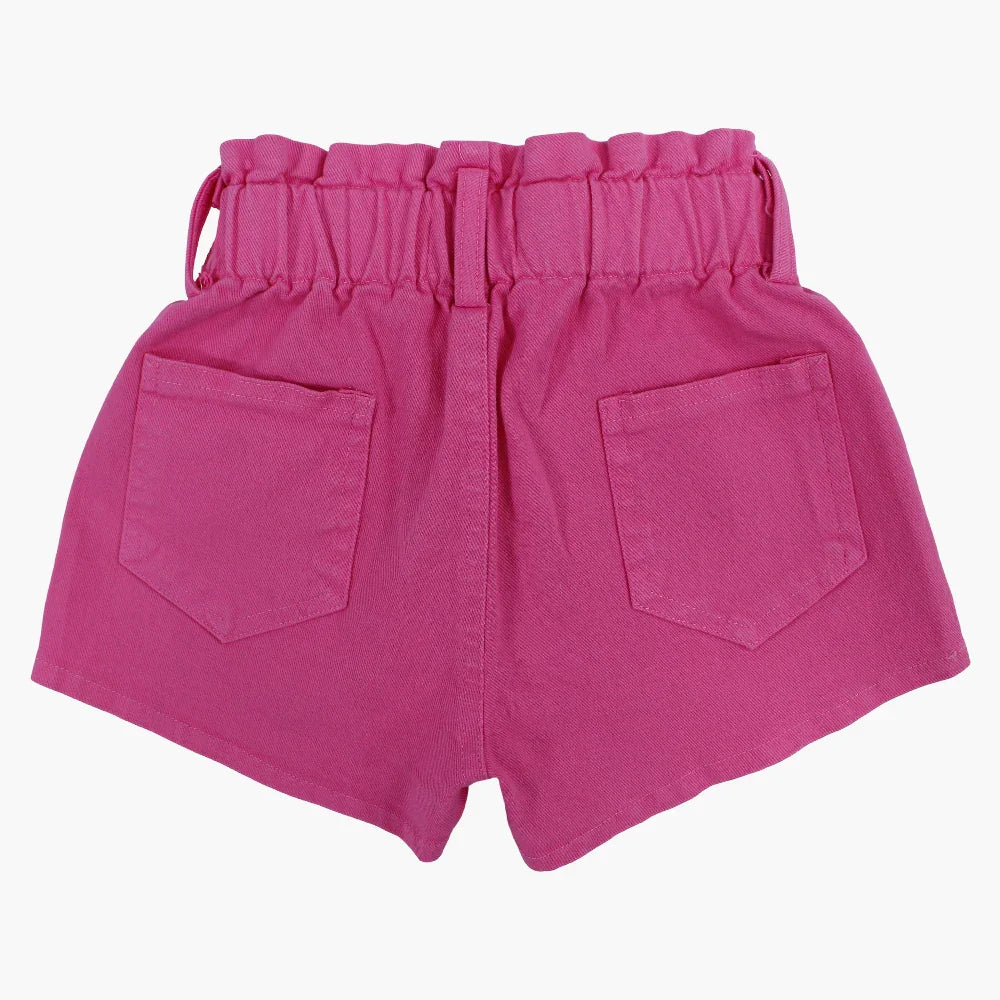 Girls Gabardine Shorts – Fuchsia