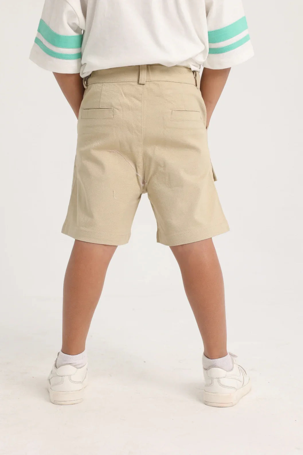 Boys Gabardine Shorts – Beige