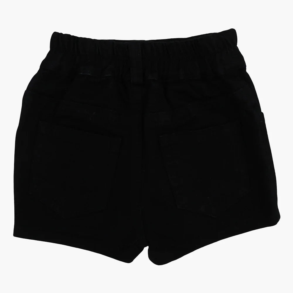 Baby Girls Gabardine Shorts – Black