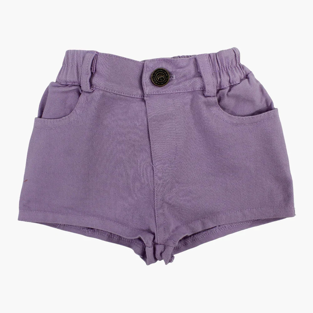 Baby Girls Gabardine Shorts – Purple