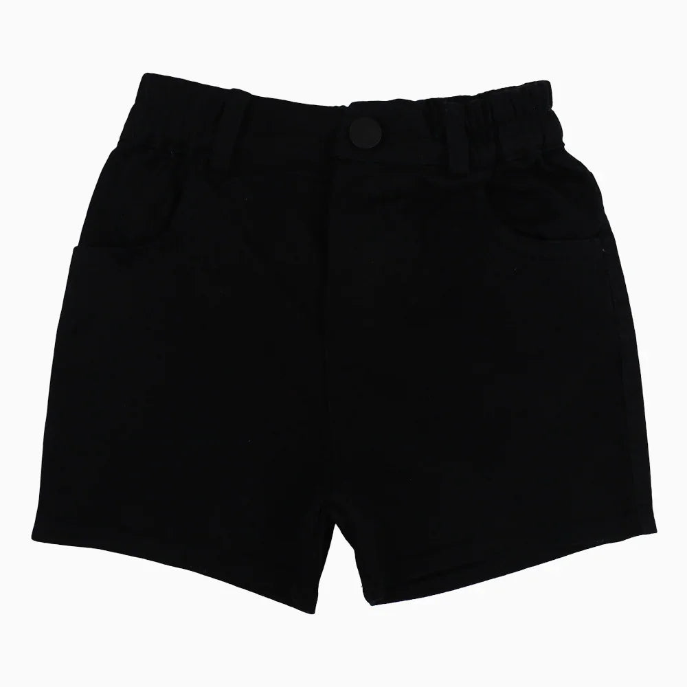 Baby Boys Gabardine Shorts – Black