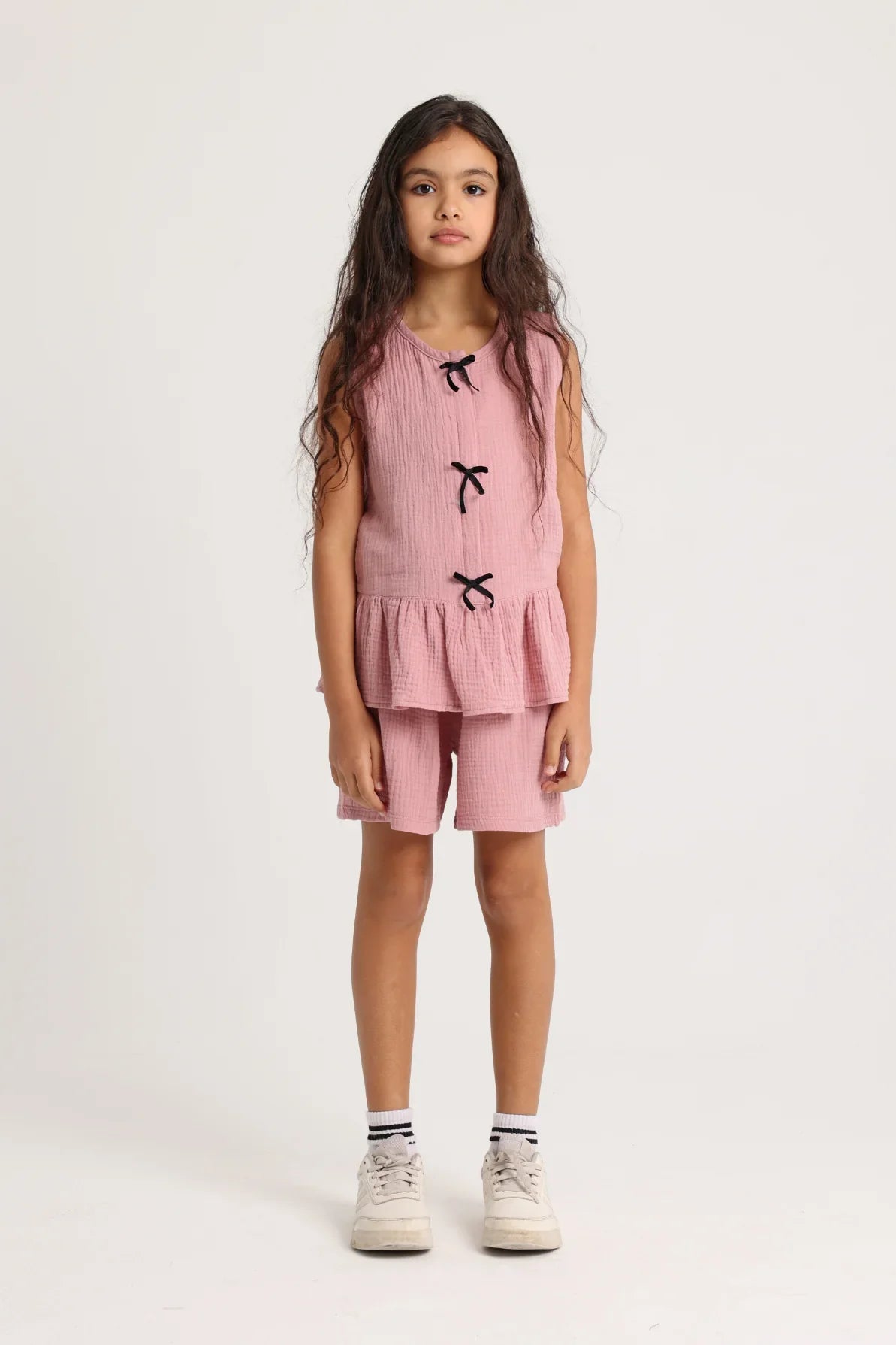 Girls Outfit Set – Dusty Pink (Sleeveless)