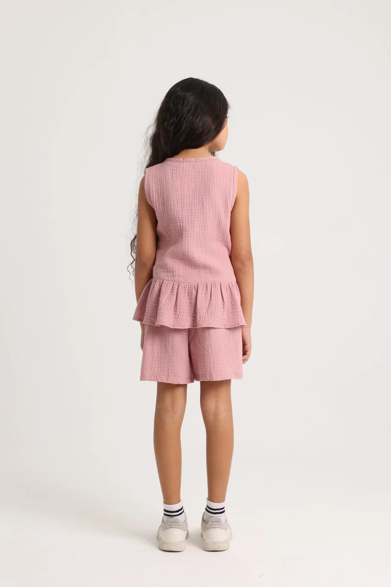 Girls Outfit Set – Dusty Pink (Sleeveless)