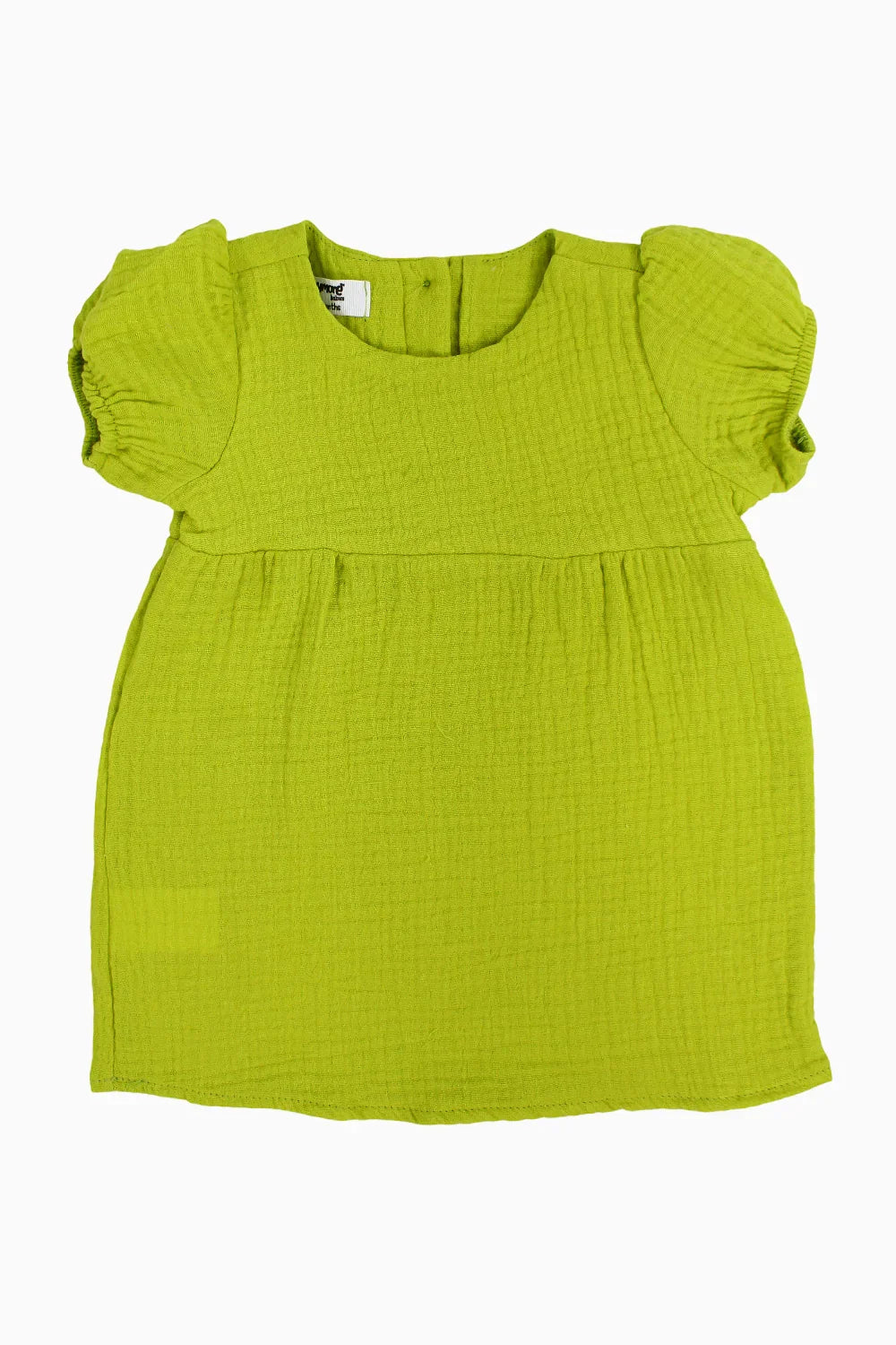 Baby Girls Cotton Dress – Light Green