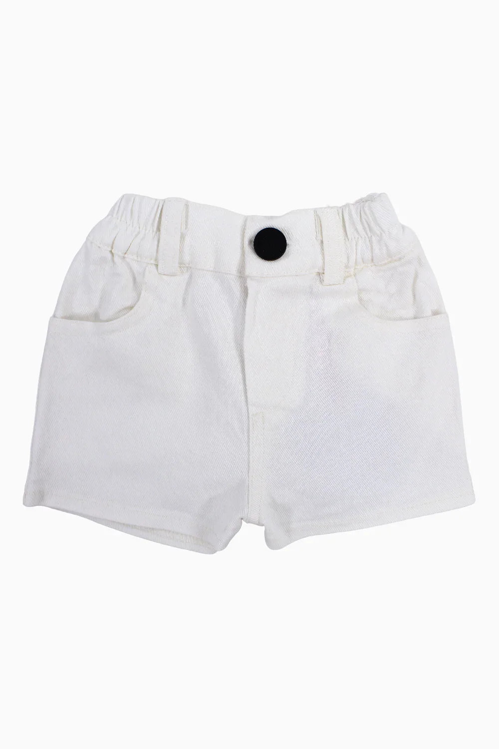 Unisex Baby Gabardine Shorts – Off-white