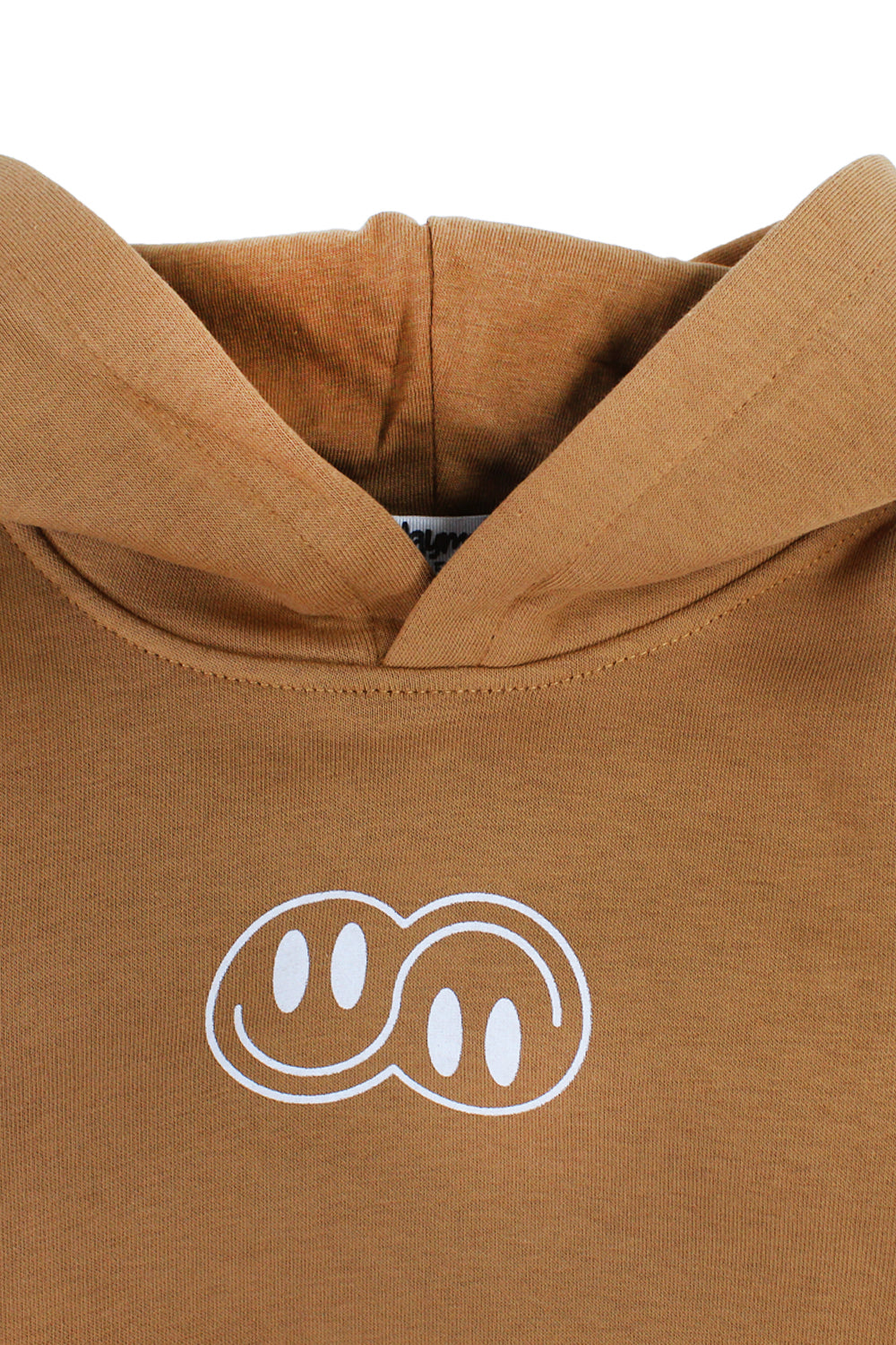Boys Cotton Hoodie – Camel with "Jumping Mode On" Print