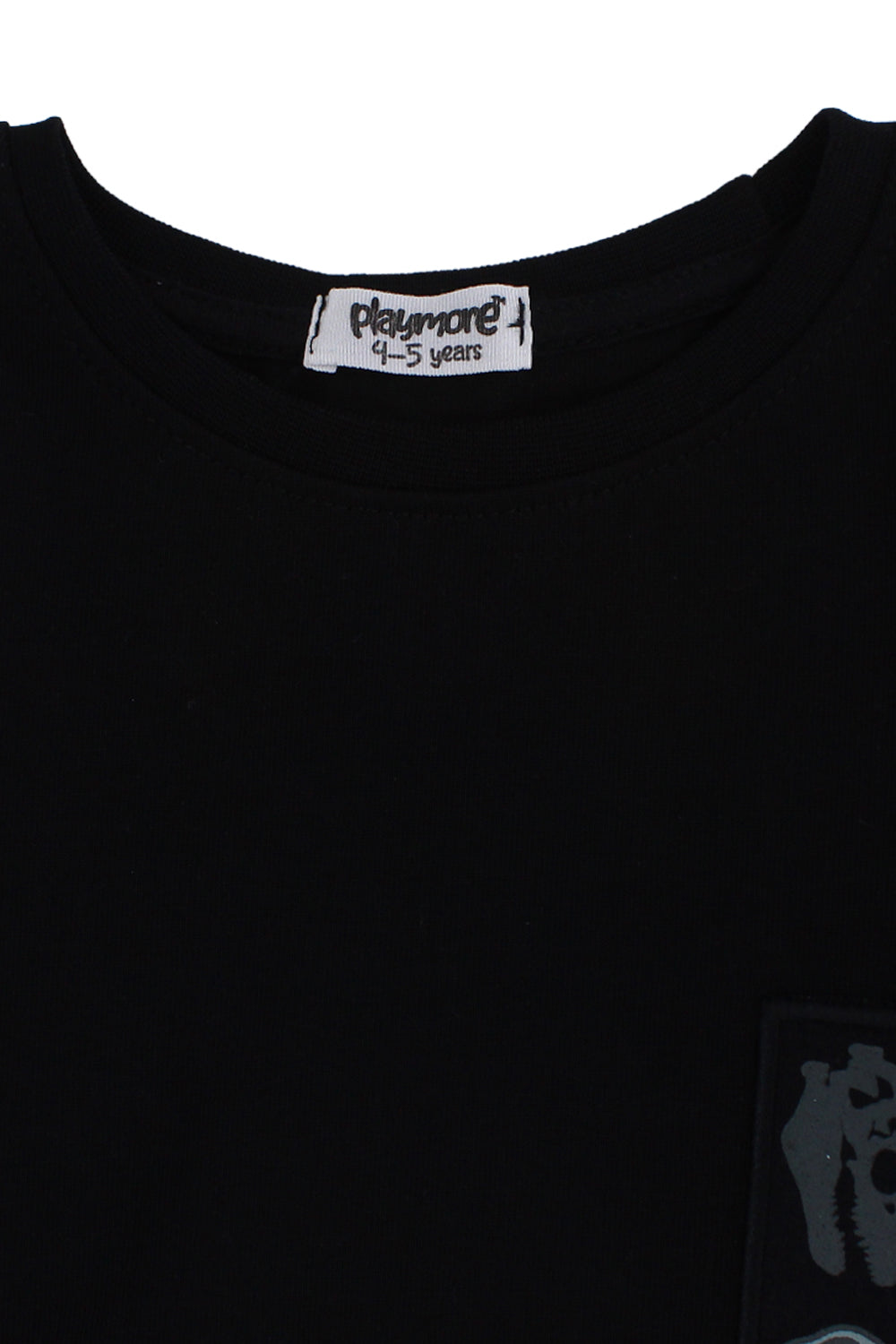 Boys Cotton T-Shirt – Black with Stegosaurus Print