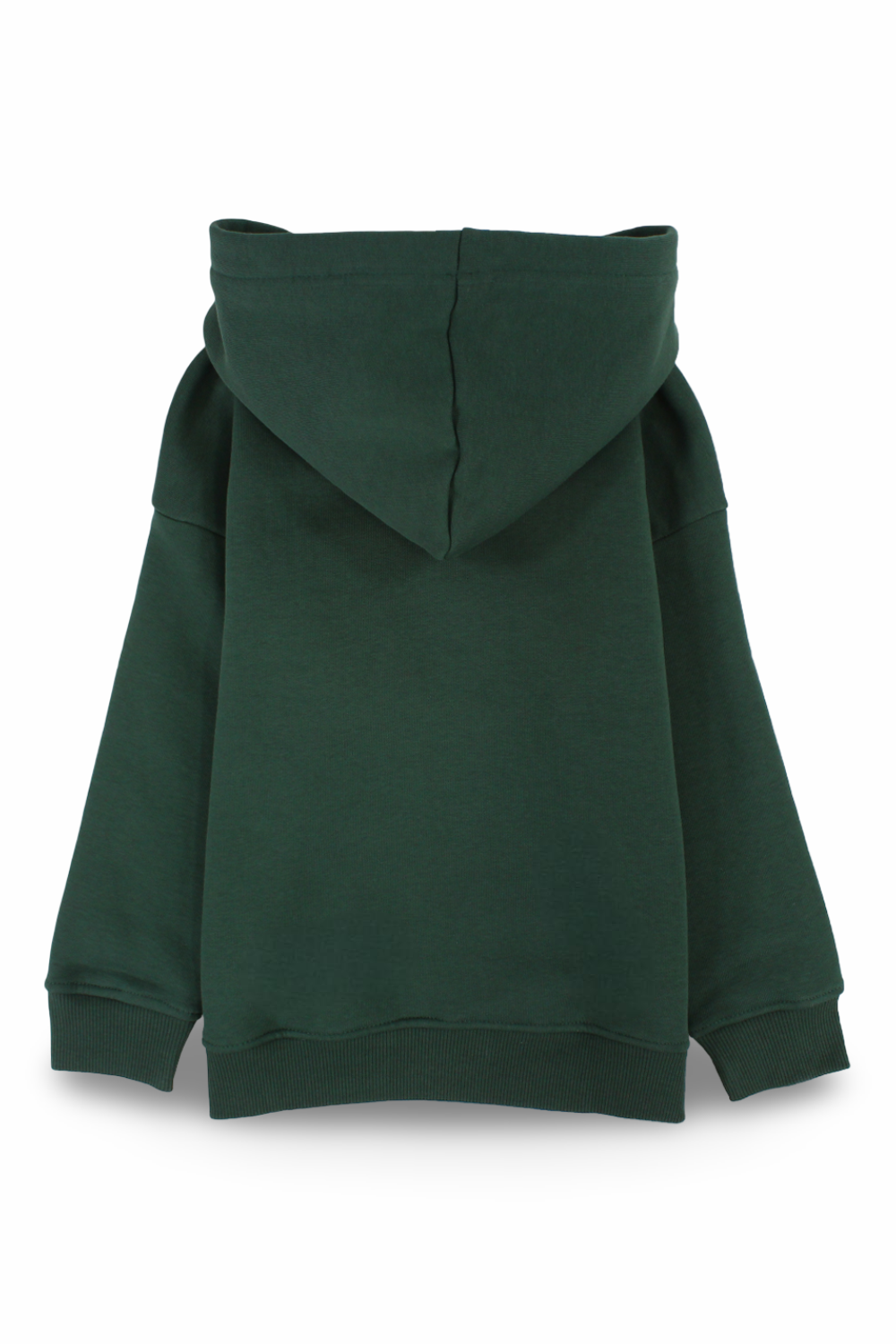 Boys Cotton Hoodie – Off-Wihte & Olive with "Keep on Playing" Print