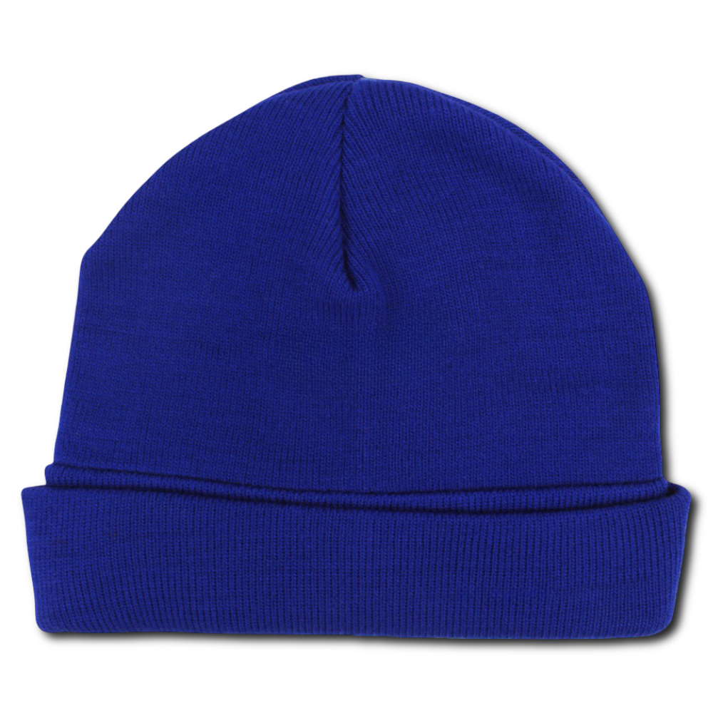 Unisix Wool Ice Cap - Royal Blue with 2 Smiley Faces Appliqued