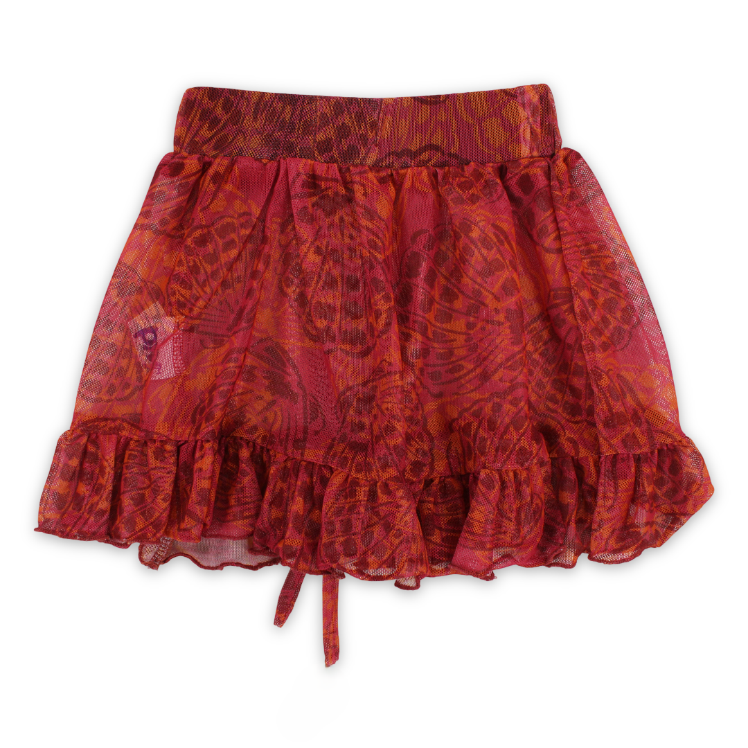 Baby Girls Tulle Cover-Up – Maroon Printed