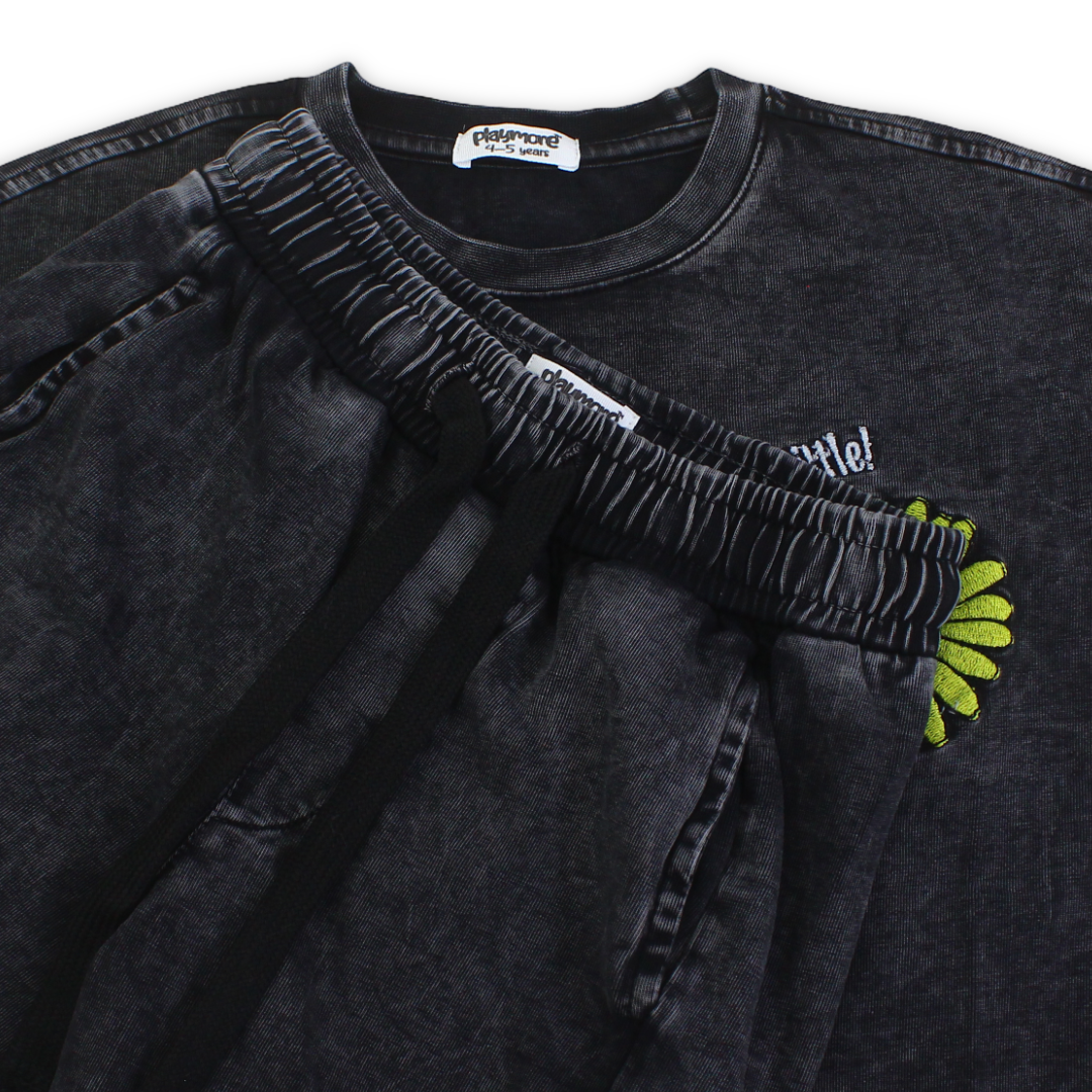 Unisex Cotton Outfit Set – Dark Grey