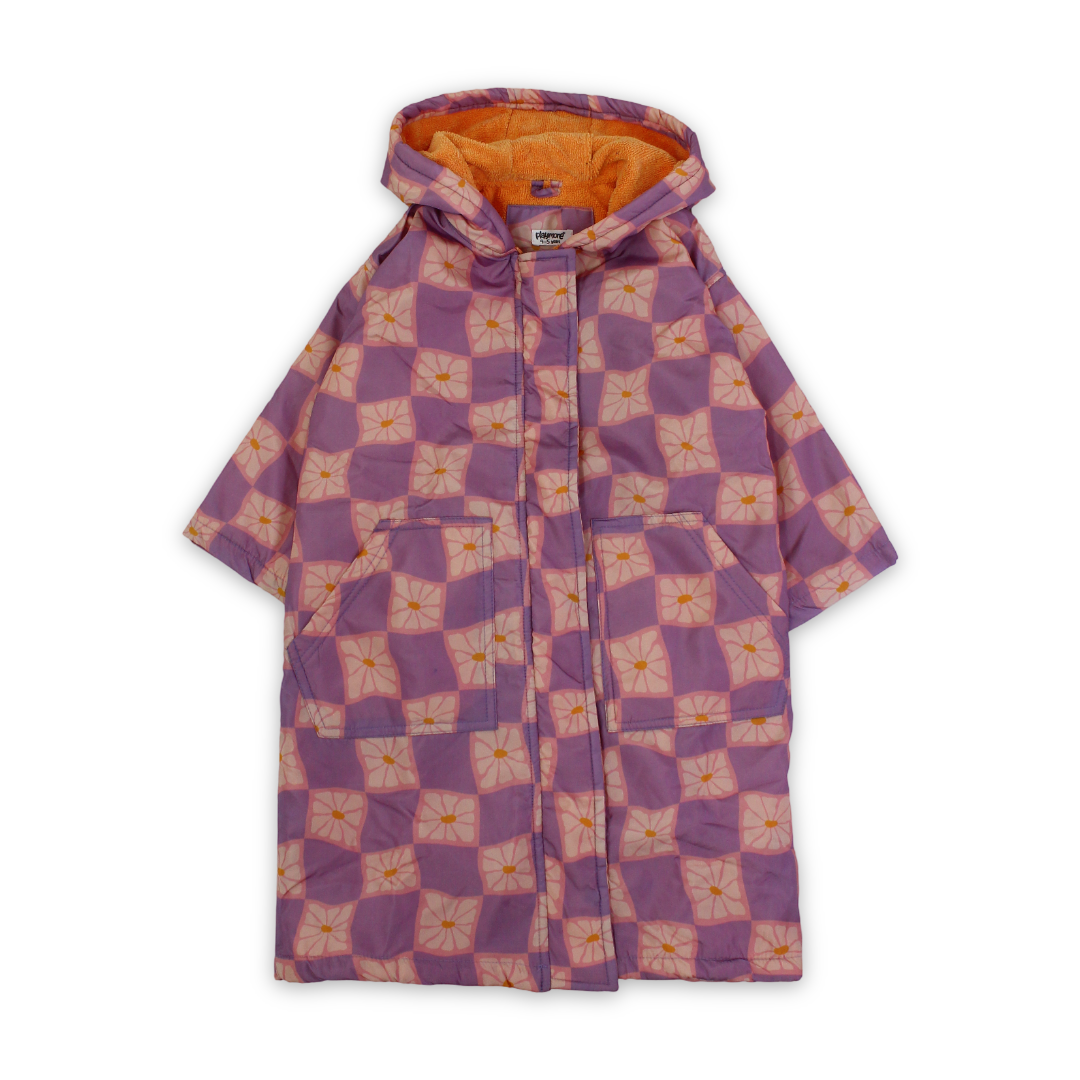 Girls Waterproof Swim Robe – Dustypink & Purple Karuh