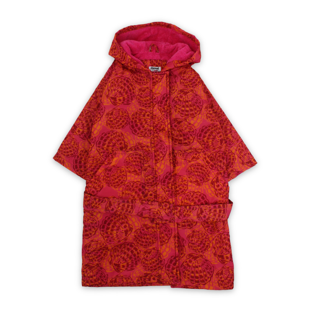 Girls Waterproof Swim Robe – Maroon Printed