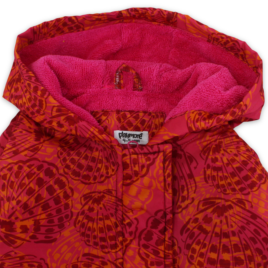Girls Waterproof Swim Robe – Maroon Printed