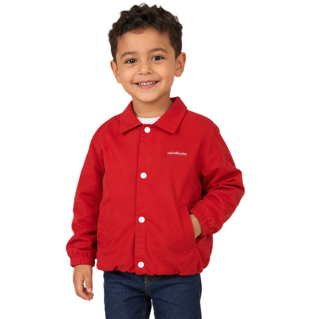 Boys Waterproof Jacket – Red