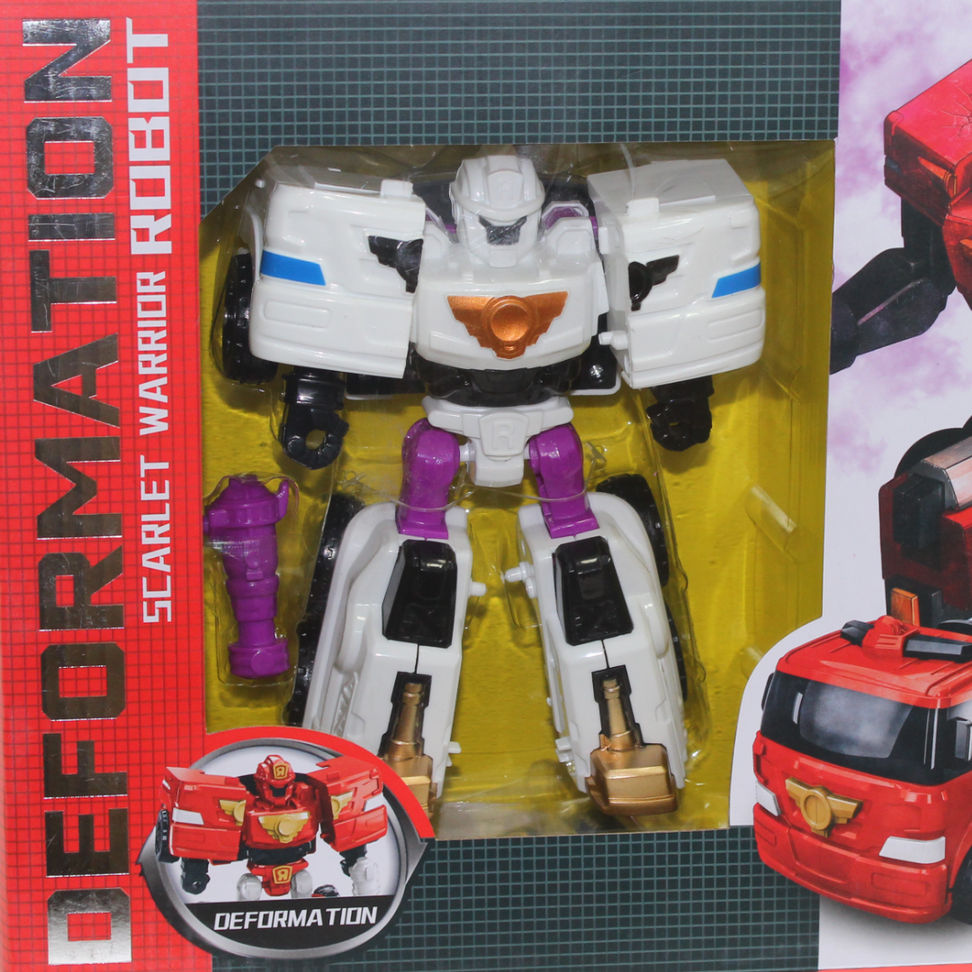 Ziyu Toys Scarlet Warrior Robot Deformation Toy – White